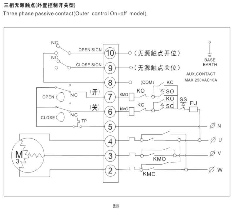 电动蝶阀接线图