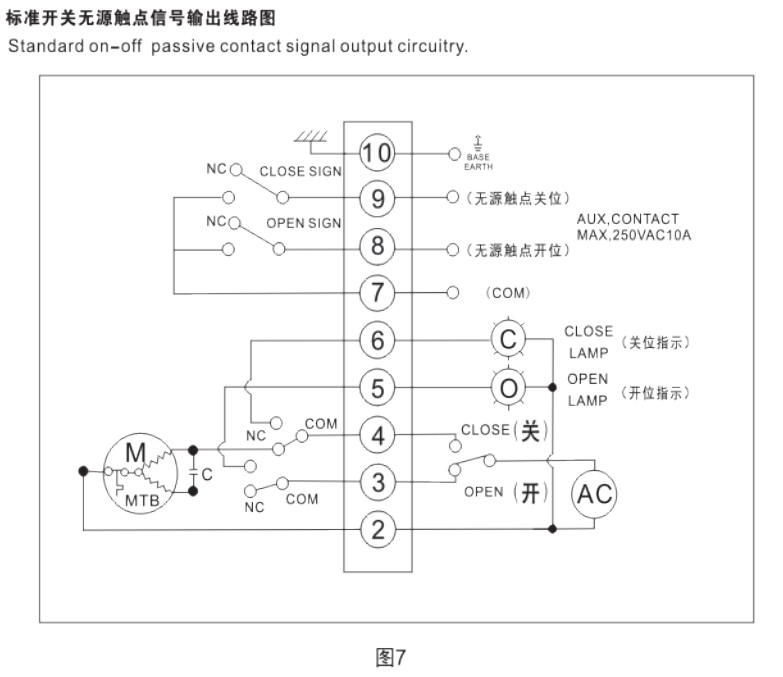 电动蝶阀控制箱接线图